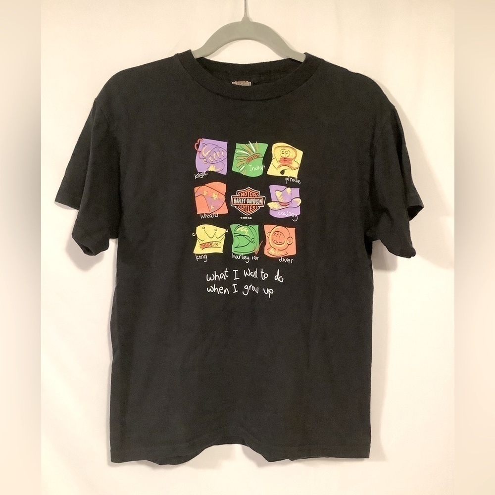 VINTAGE Harley Haven HD “What I Want to do When I Grow Up” Youth T-Shirt